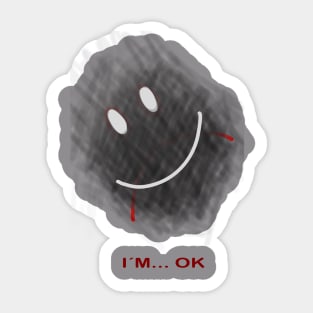 im ok sad happy face smile Sticker